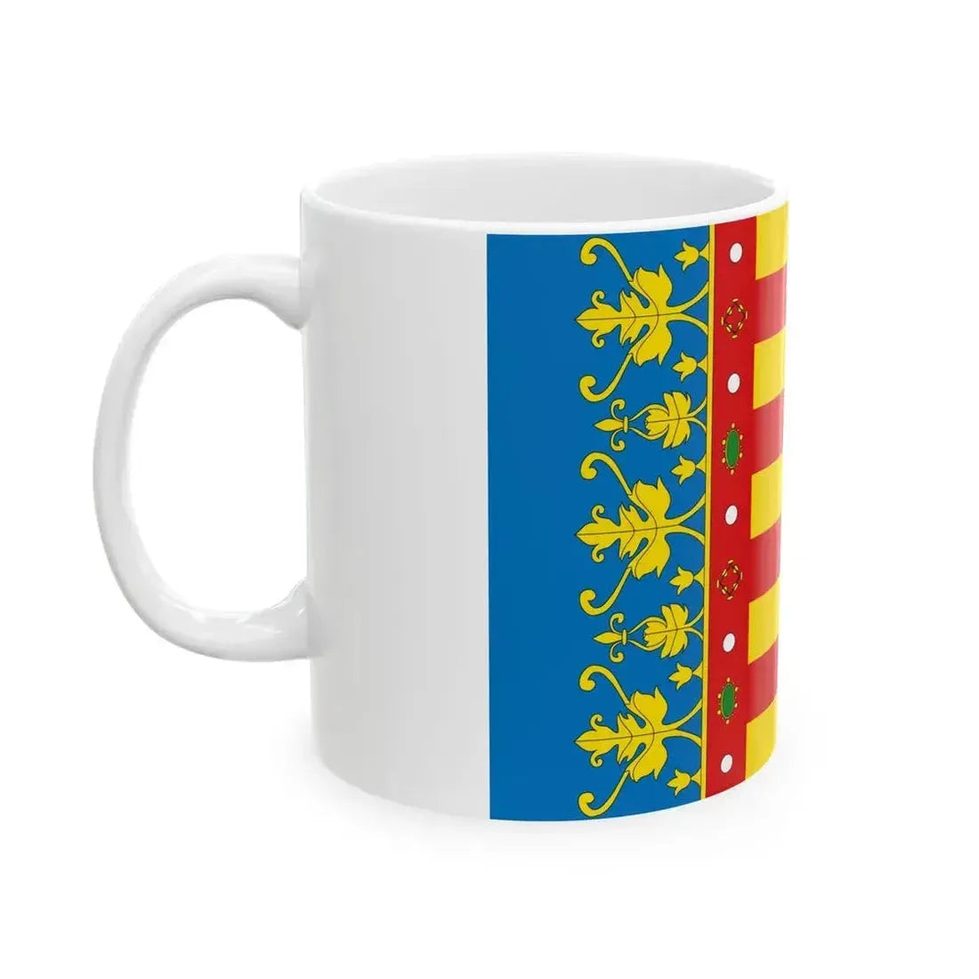 Flag of the Valencia Spain - White Coffee Mug - Go Mug Yourself