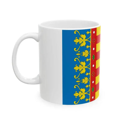 Flag of the Valencia Spain - White Coffee Mug - Go Mug Yourself