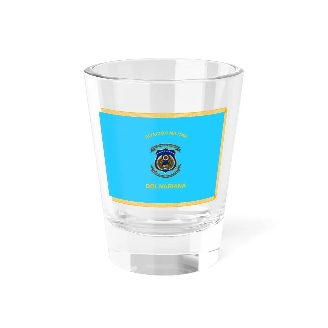 Flag of the Venezuelan Air Force (Venezuela) Shot Glass 1.5oz 1.5oz - Go Mug Yourself
