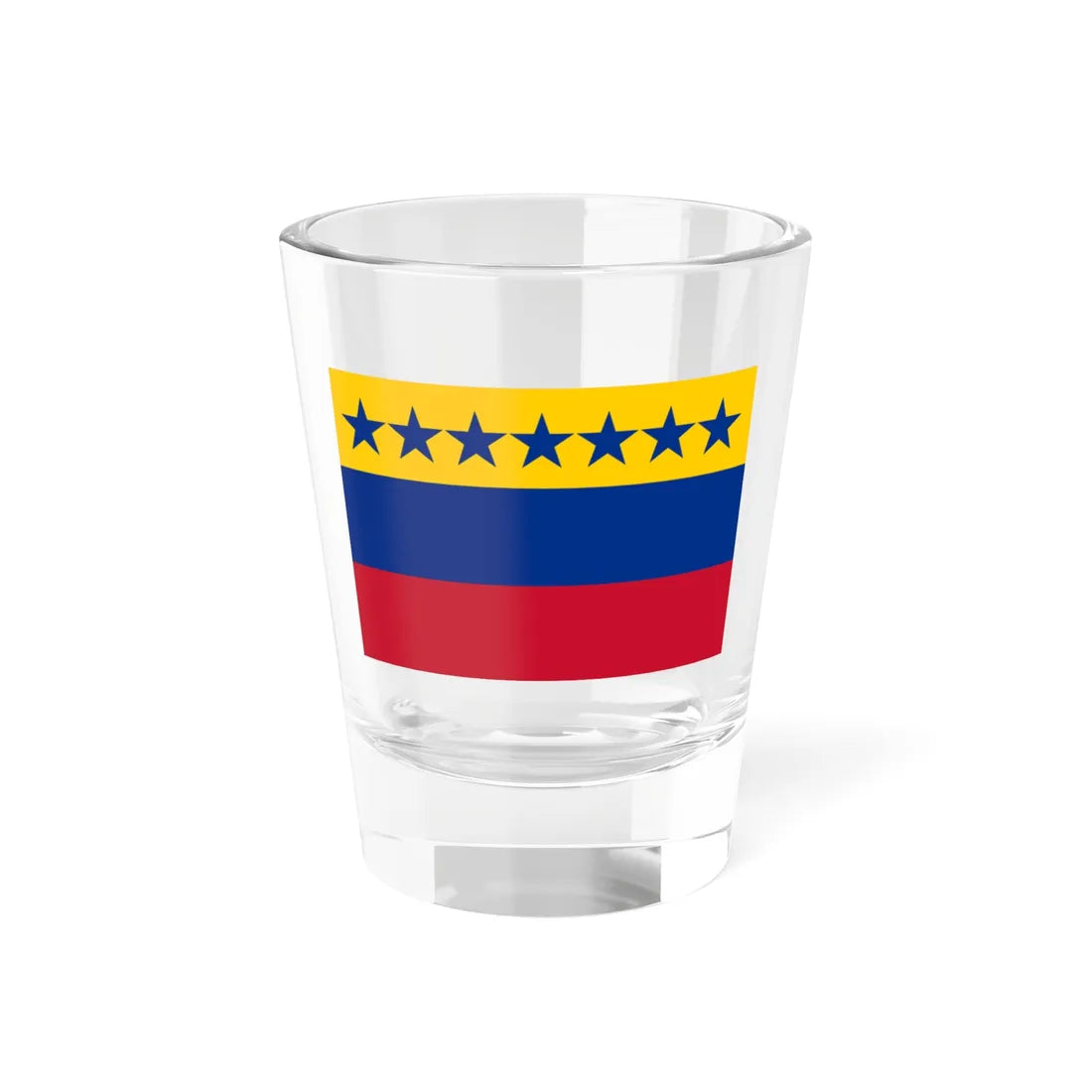 Flag of the Venezuelan Federation Coro 1859 (Venezuela) Shot Glass 1.5oz 1.5oz - Go Mug Yourself