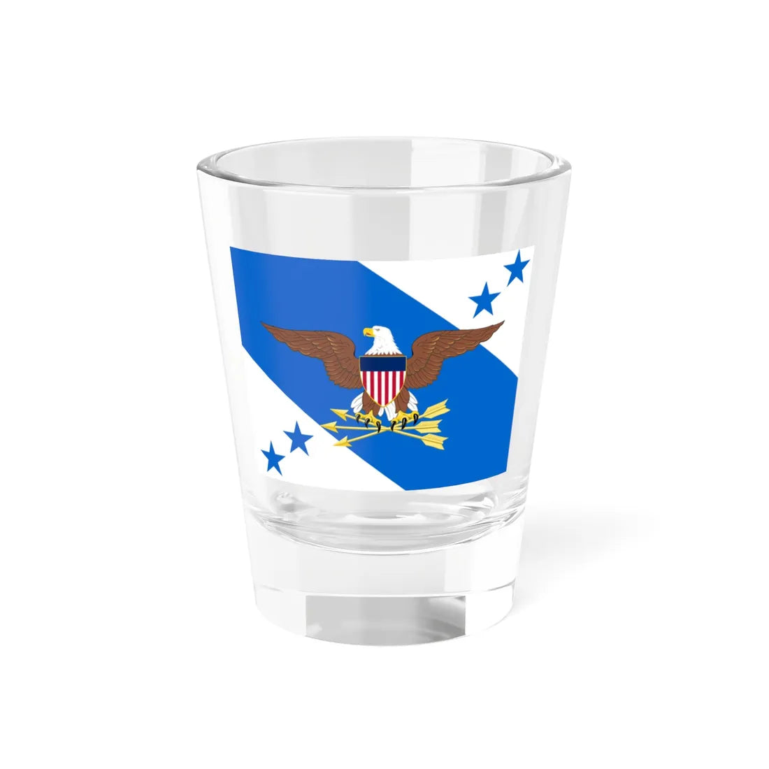 Flag of the Vice Chairman of the Joint Chiefs of Staff (United States) Shot Glass 1.5oz 1.5oz - Go Mug Yourself