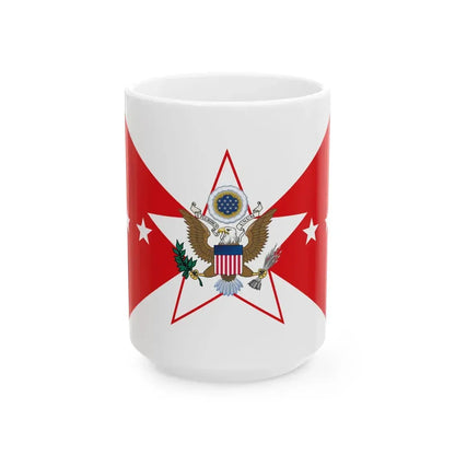 Flag of the Vice Chief of Staff of the United States Army (United States) White Coffee Mug 15oz - Go Mug Yourself