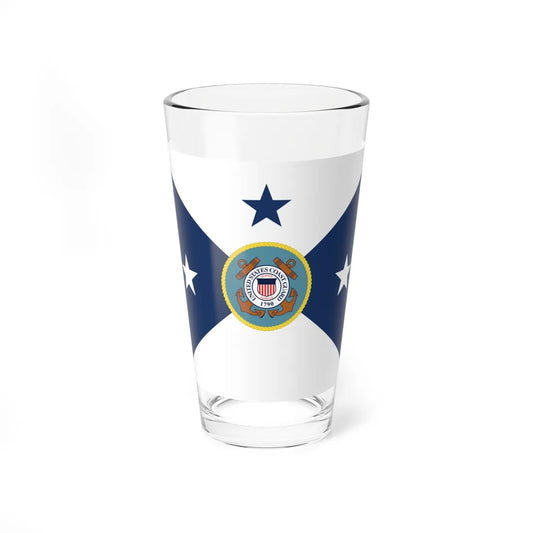 Flag of the Vice Commandant of the United States Coast Guard (United States) Pint Glass 16oz 16oz - Go Mug Yourself