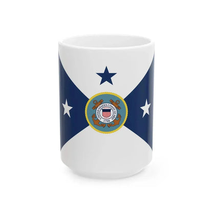 Flag of the Vice Commandant of the United States Coast Guard (United States) White Coffee Mug 15oz - Go Mug Yourself