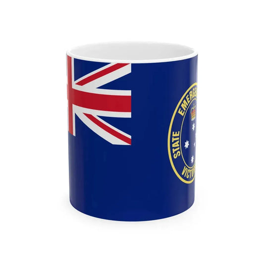 Flag of the Victoria SES (Australia) White Coffee Mug 11oz - Go Mug Yourself