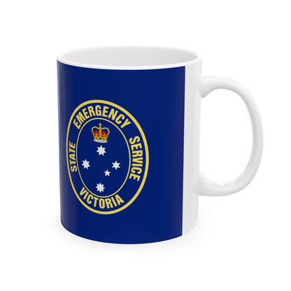 Flag of the Victoria SES (Australia) White Coffee Mug-Go Mug Yourself