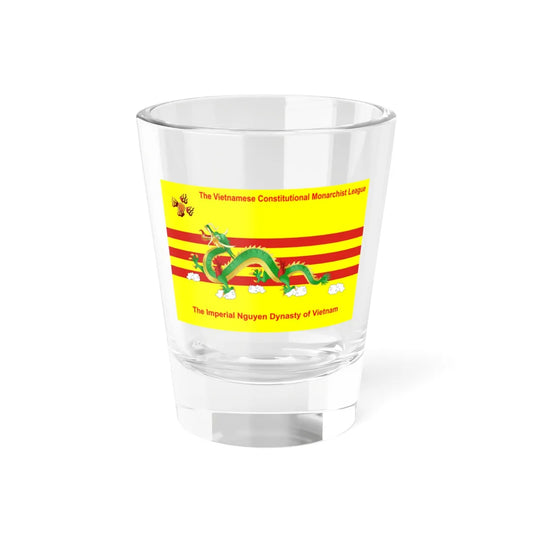 Flag of the Vietnamese Constitutional Monarchist League (Vietnam) Shot Glass 1.5oz 1.5oz - Go Mug Yourself