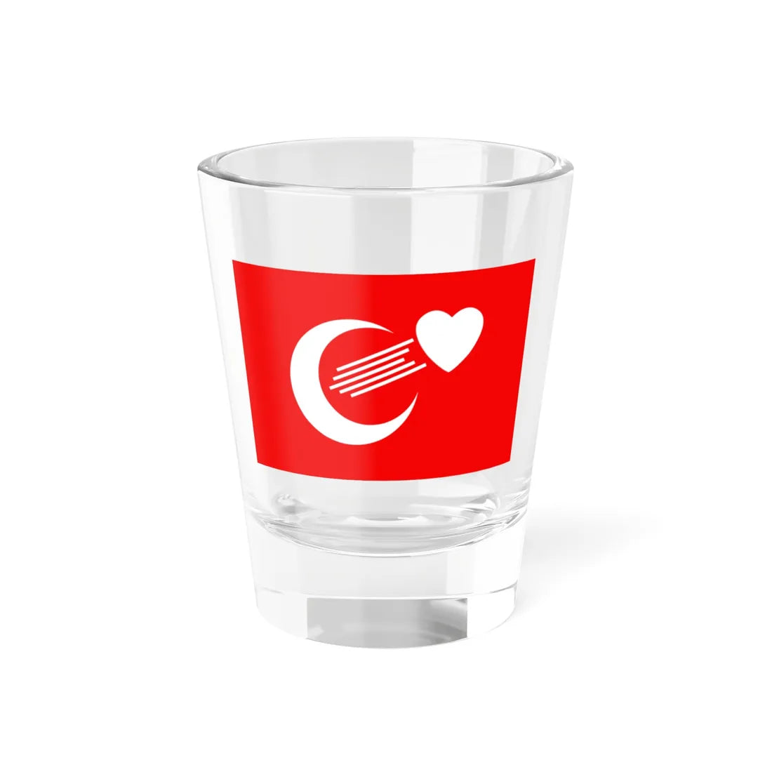 Flag of the Virtue Party (Turkey) Shot Glass 1.5oz 1.5oz - Go Mug Yourself