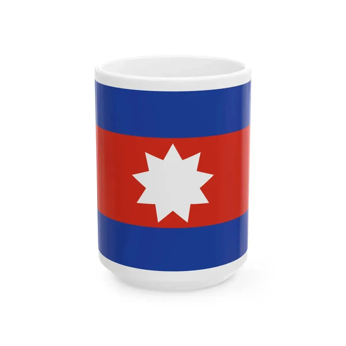 Flag of the Wa National Army (Myanmar) White Coffee Mug 15oz - Go Mug Yourself