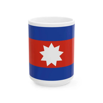 Flag of the Wa National Army (Myanmar) White Coffee Mug 15oz - Go Mug Yourself