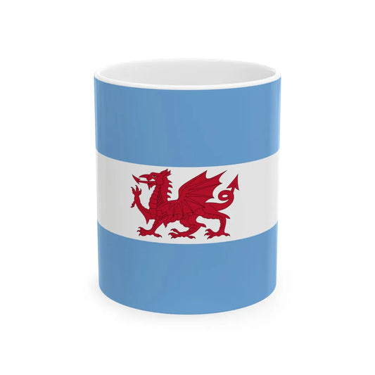 Flag of the Welsh colony in Patagonia (Argentina) White Coffee Mug 11oz - Go Mug Yourself