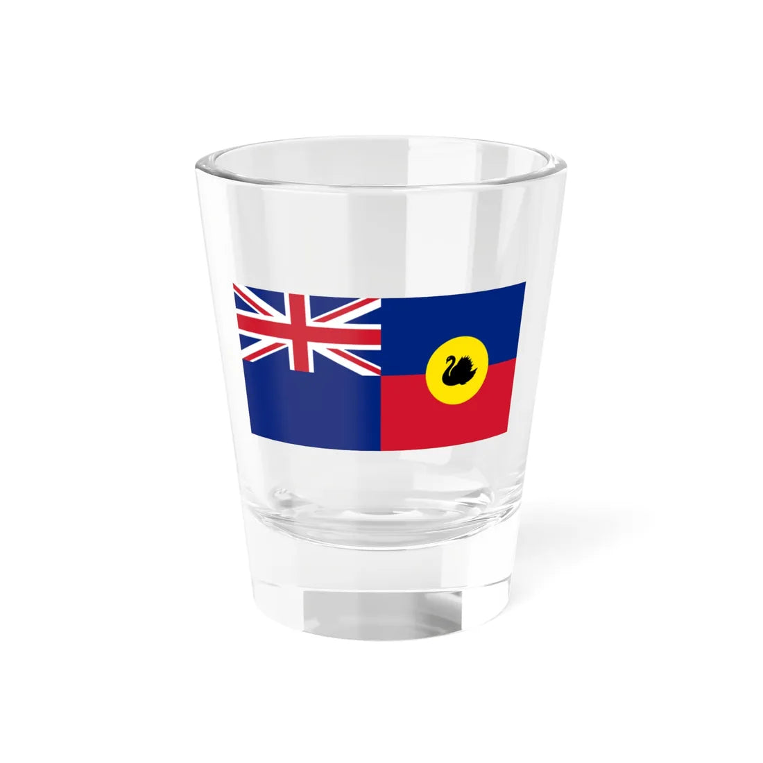Flag of the Western Australia Fire and Rescue Service (Australia) Shot Glass 1.5oz 1.5oz - Go Mug Yourself