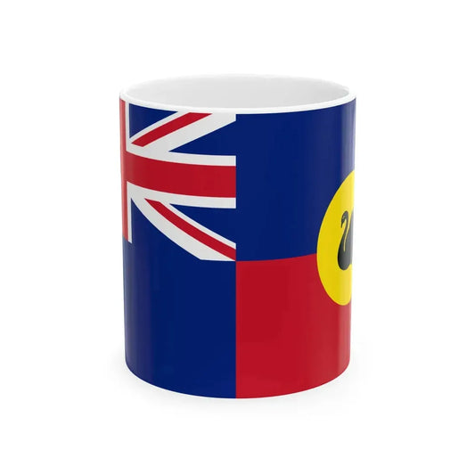 Flag of the Western Australia Fire and Rescue Service (Australia) White Coffee Mug 11oz - Go Mug Yourself