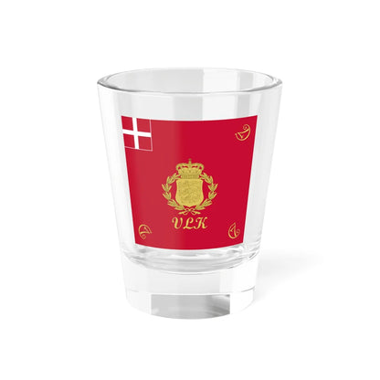 Flag of the Western Regional Command (Denmark) Shot Glass 1.5oz 1.5oz - Go Mug Yourself