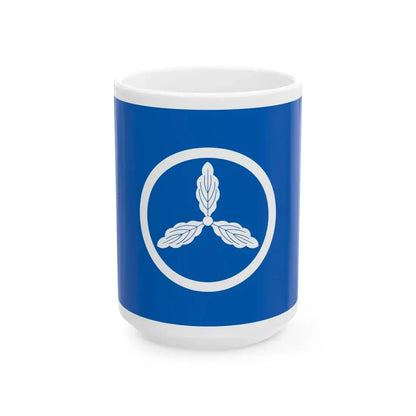 Flag of the Yamauchi Lords of Kouchi in Tosa Province A (Japan) White Coffee Mug 15oz - Go Mug Yourself