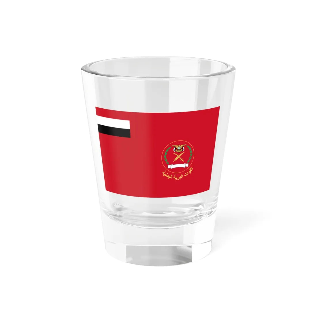 Flag of the Yemeni Army (Yemen) Shot Glass 1.5oz 1.5oz - Go Mug Yourself