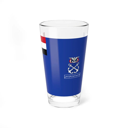 Flag of the Yemeni Navy (Yemen) Pint Glass 16oz 16oz - Go Mug Yourself