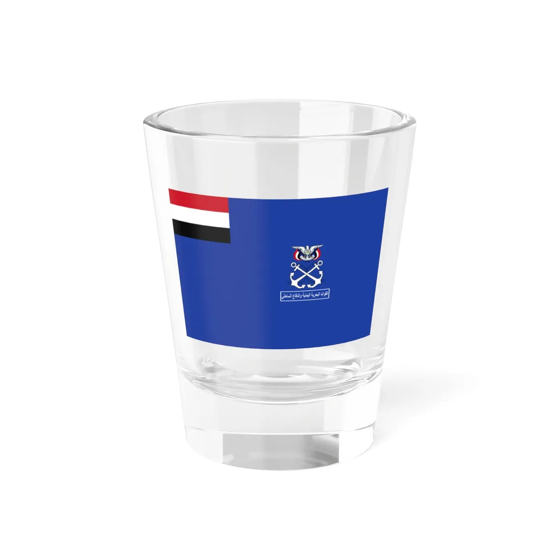 Flag of the Yemeni Navy (Yemen) Shot Glass 1.5oz 1.5oz - Go Mug Yourself
