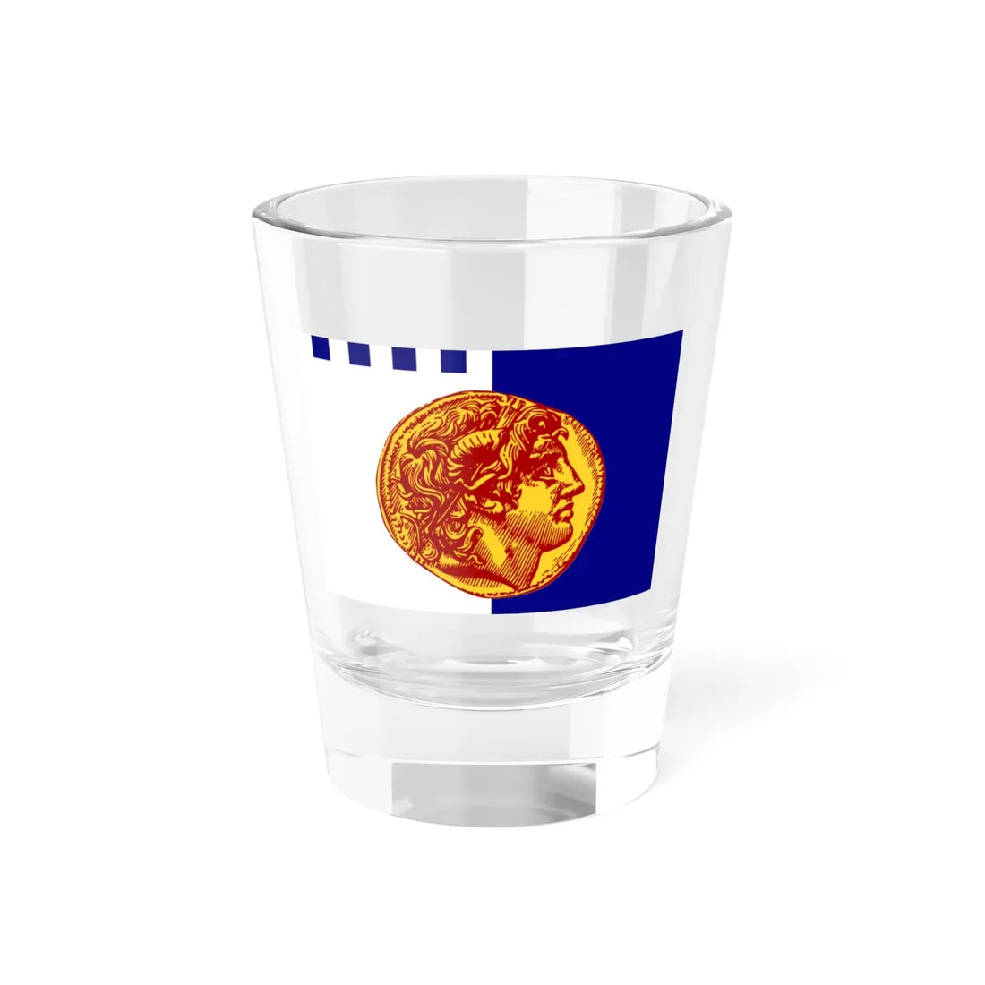 Flag of Thessaloniki (Greece) Shot Glass 1.5oz 1.5oz - Go Mug Yourself