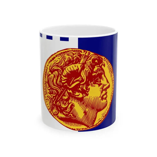 Flag of Thessaloniki (Greece) White Coffee Mug 11oz - Go Mug Yourself