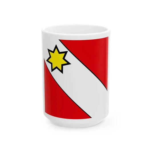 Flag of Thun Switzerland - White Coffee Mug 15oz - Go Mug Yourself