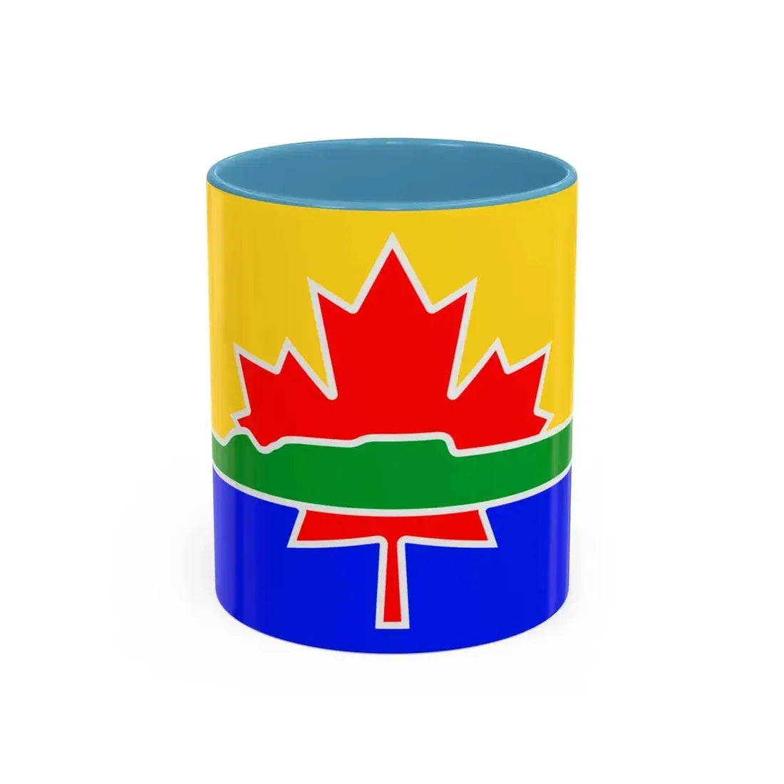Flag of Thunder Bay Canada - Accent Coffee Mug 11oz Light Blue - Go Mug Yourself