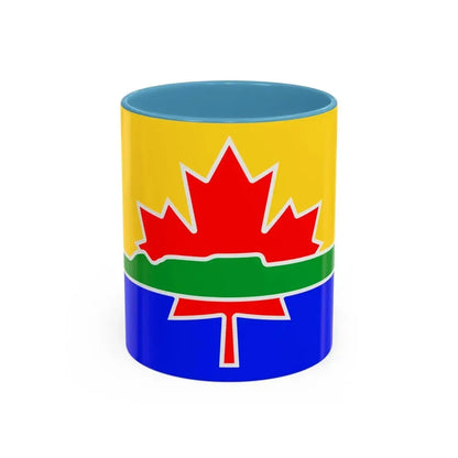 Flag of Thunder Bay Canada - Accent Coffee Mug 11oz Light Blue - Go Mug Yourself