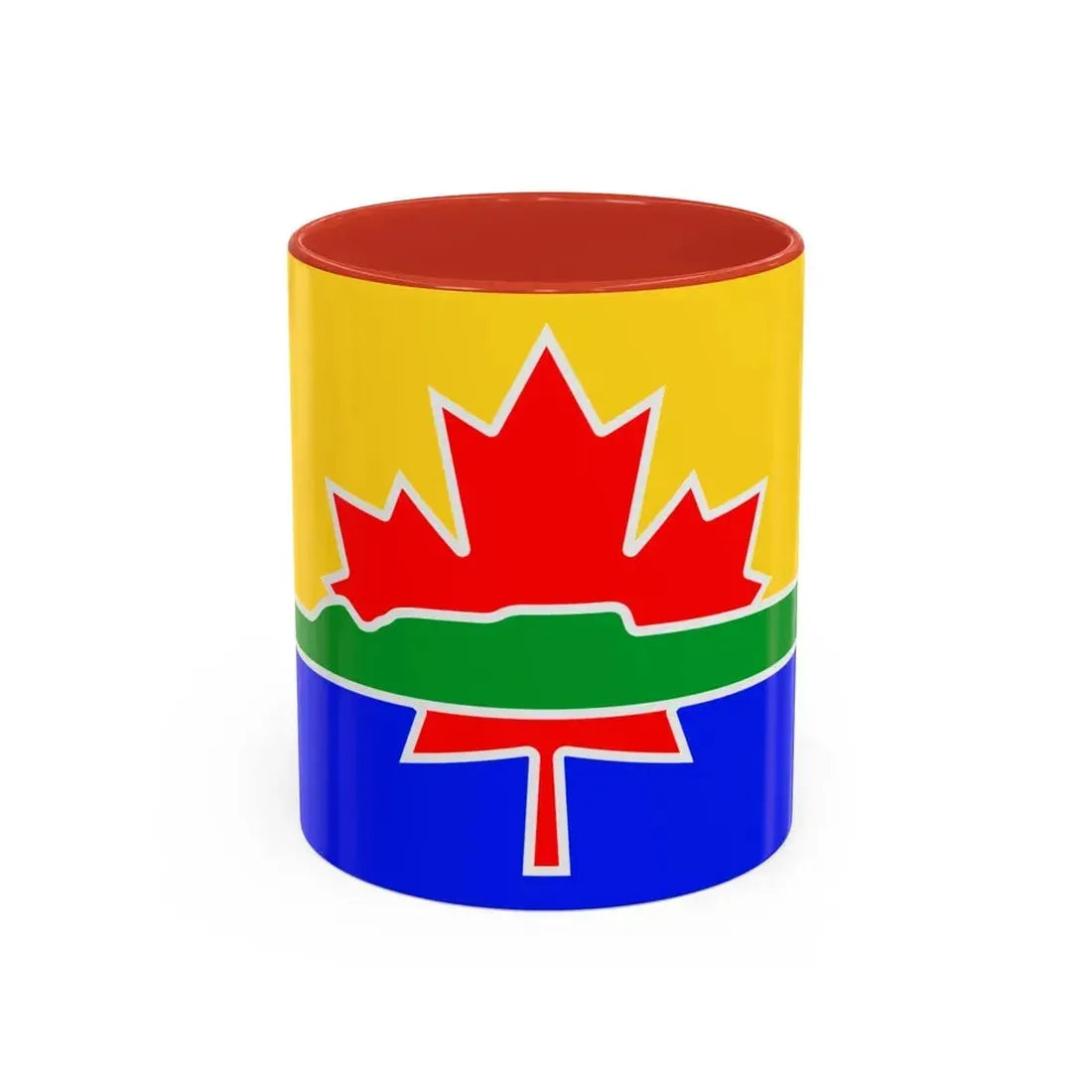 Flag of Thunder Bay Canada - Accent Coffee Mug 11oz Red - Go Mug Yourself