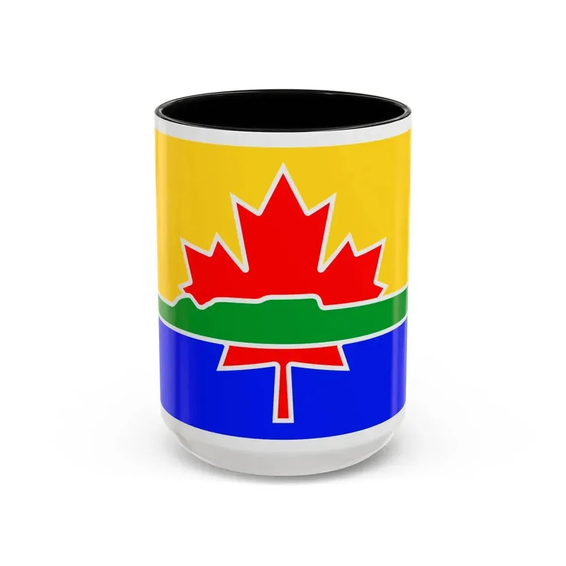 Flag of Thunder Bay Canada - Accent Coffee Mug 15oz Black - Go Mug Yourself