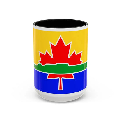 Flag of Thunder Bay Canada - Accent Coffee Mug 15oz Black - Go Mug Yourself