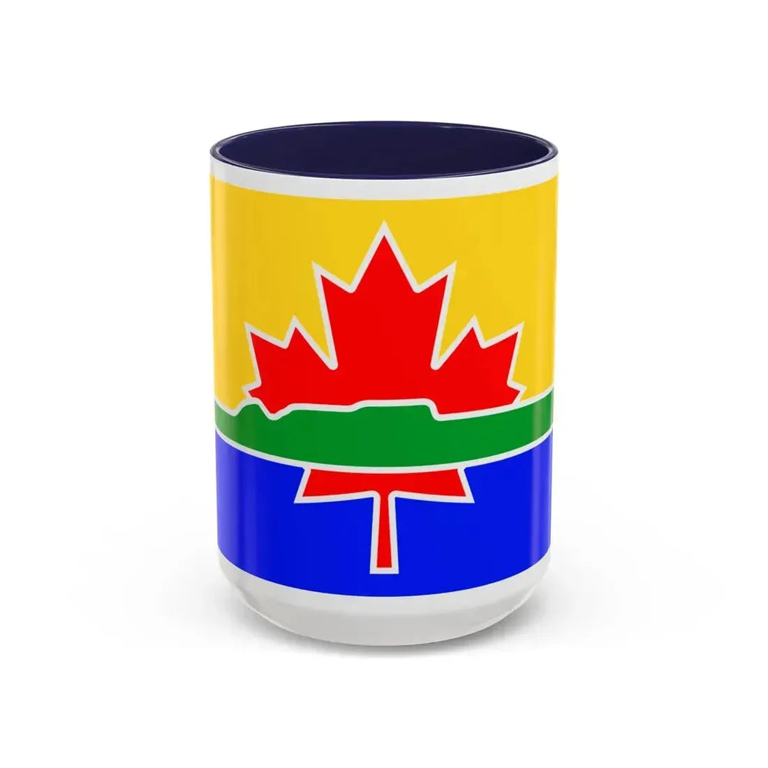 Flag of Thunder Bay Canada - Accent Coffee Mug 15oz Navy - Go Mug Yourself