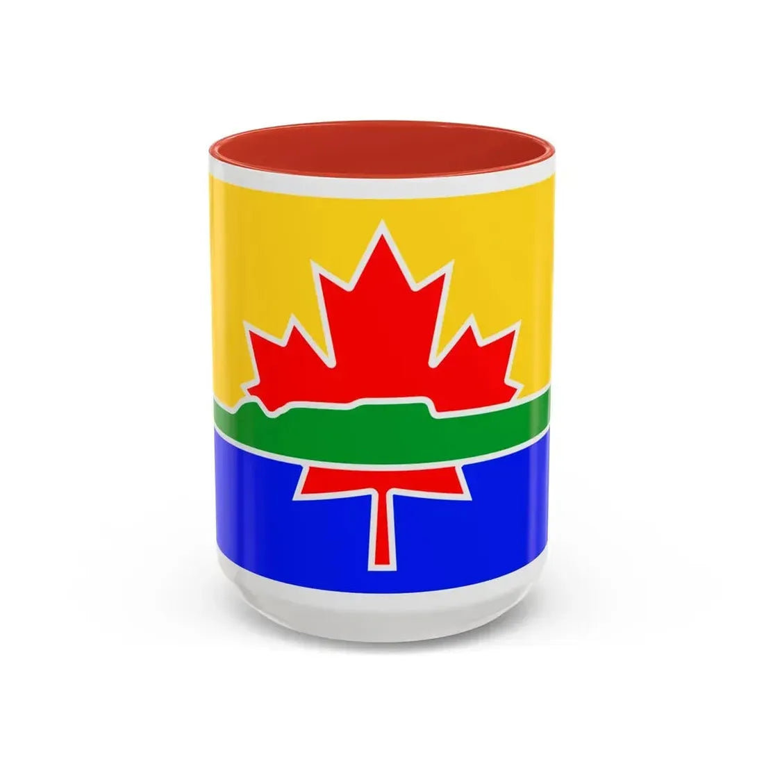 Flag of Thunder Bay Canada - Accent Coffee Mug 15oz Red - Go Mug Yourself