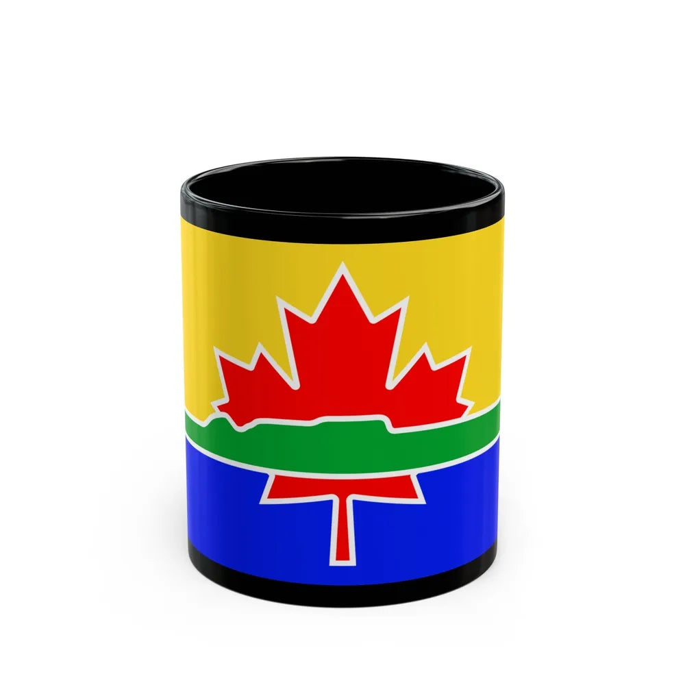 Flag of Thunder Bay Canada - Black Coffee Mug-11oz-Go Mug Yourself