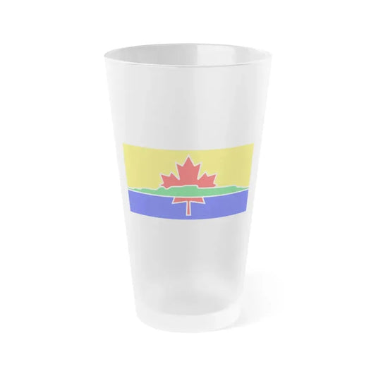 Flag of Thunder Bay Canada - Frosted Pint Glass 16oz 16oz Frosted - Go Mug Yourself