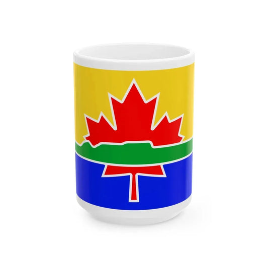 Flag of Thunder Bay Canada - White Coffee Mug 15oz - Go Mug Yourself