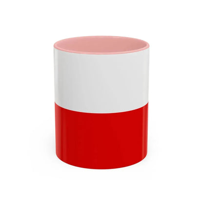 Flag of Thuringia Germany - Accent Coffee Mug 11oz Pink - Go Mug Yourself