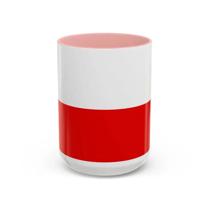 Flag of Thuringia Germany - Accent Coffee Mug 15oz Pink - Go Mug Yourself