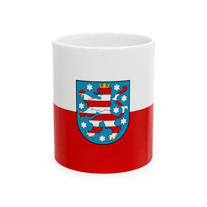 Flag of Thuringia state (Germany) White Coffee Mug 11oz - Go Mug Yourself