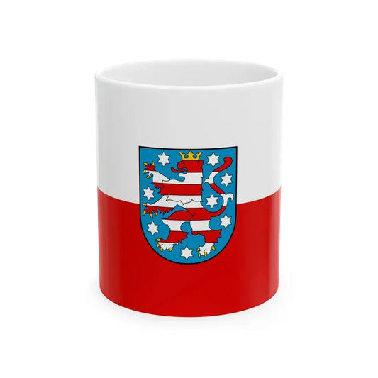 Flag of Thuringia state (Germany) White Coffee Mug 11oz - Go Mug Yourself