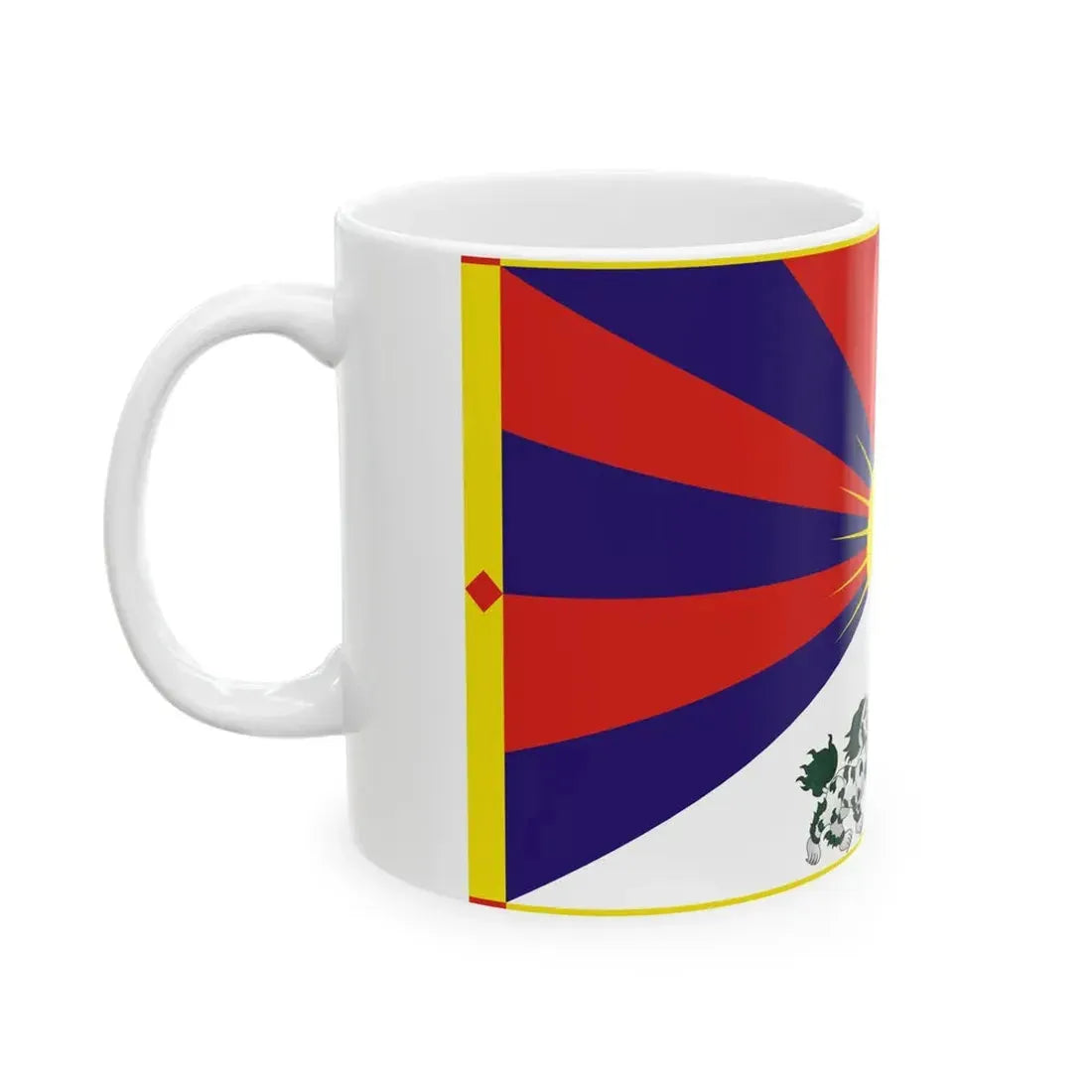 Flag of Tibet 1916-1951 (China) White Coffee Mug - Go Mug Yourself