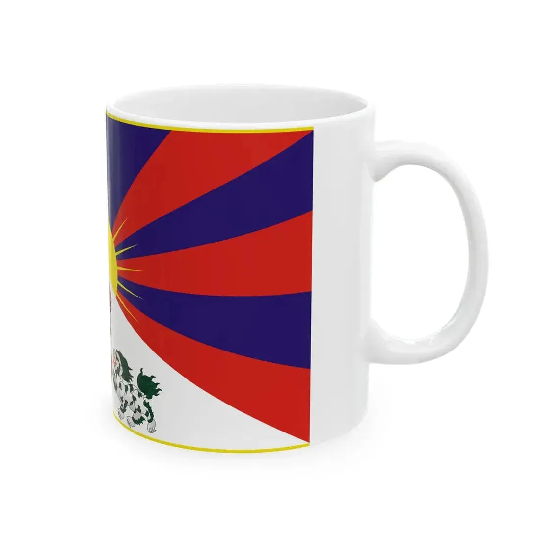 Flag of Tibet 1916-1951 (China) White Coffee Mug - Go Mug Yourself