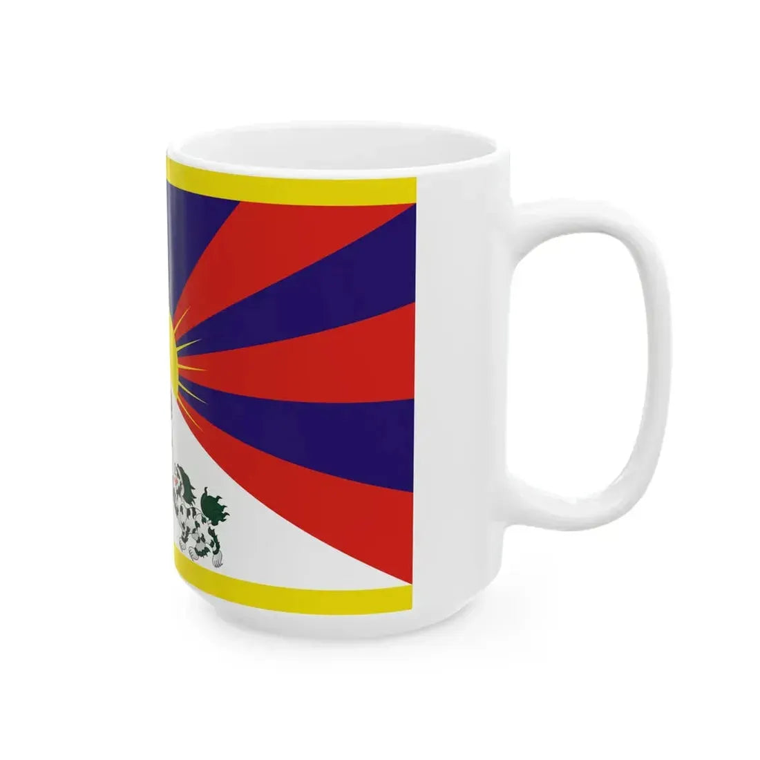 Flag of Tibet 1916-1951 (China) White Coffee Mug - Go Mug Yourself