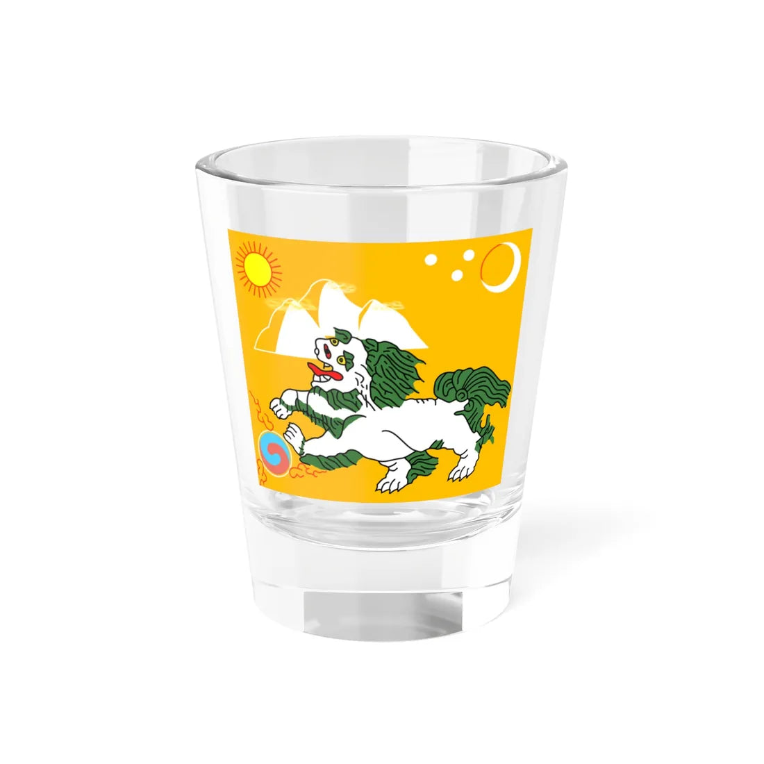 Flag of Tibet 1920-1925 (Tibet) Shot Glass 1.5oz 1.5oz - Go Mug Yourself