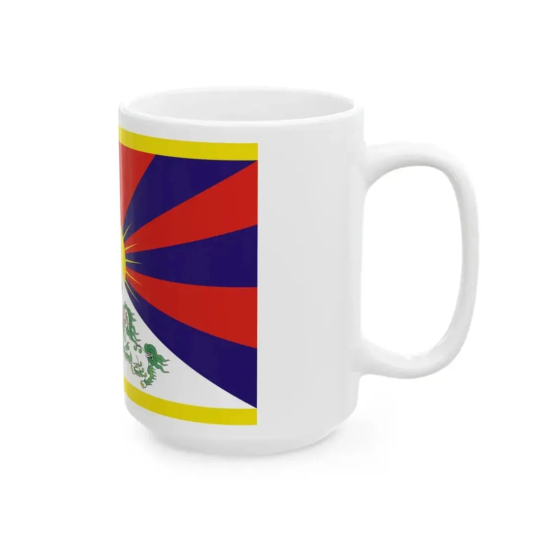 Flag of Tibet 3-2 (China) White Coffee Mug - Go Mug Yourself