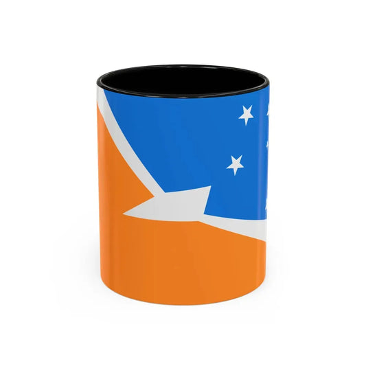 Flag of Tierra del Fuego Province Argentina - Accent Coffee Mug 11oz Black - Go Mug Yourself