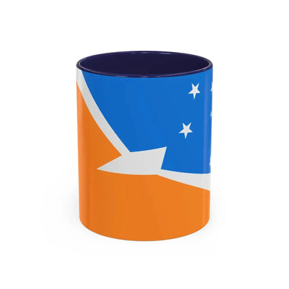 Flag of Tierra del Fuego Province Argentina - Accent Coffee Mug 11oz Navy - Go Mug Yourself