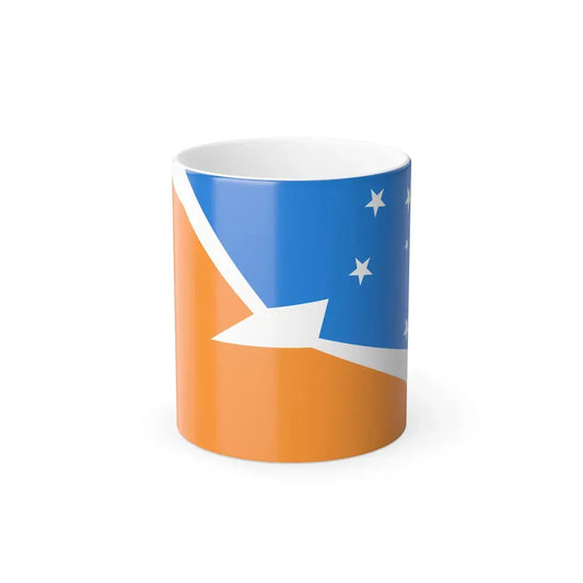Flag of Tierra del Fuego Province Argentina - Color Changing Coffee Mug 11oz - Go Mug Yourself