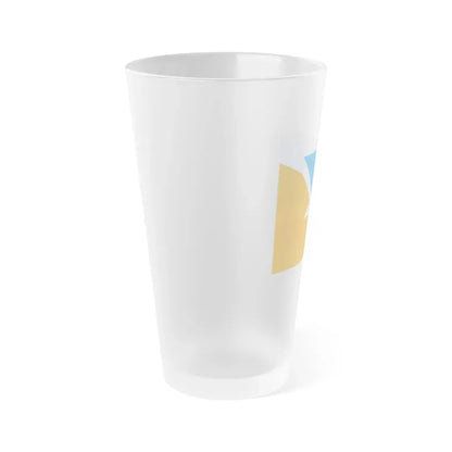 Flag of Tierra del Fuego Province Argentina - Frosted Pint Glass 16oz - Go Mug Yourself