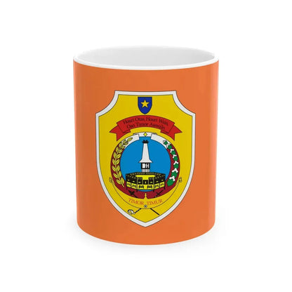 Flag of Timor Timur (Indonesia) White Coffee Mug 11oz - Go Mug Yourself