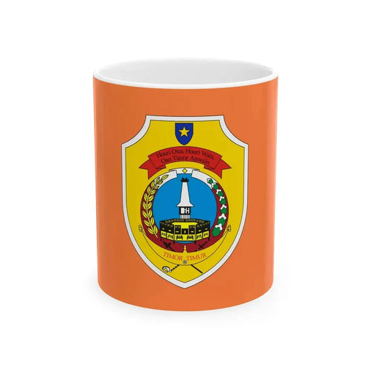 Flag of Timor Timur (Indonesia) White Coffee Mug 11oz - Go Mug Yourself